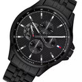 Tommy Hilfiger Shawn Quartz Black Dial Black Steel Strap Watch for Men - 1791611