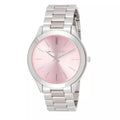 Michael Kors Slim Runway Quartz Pink Dial Silver Steel Strap Watch For Women - MK3380