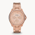 Fossil Cecile Rose Gold Dial Rose Gold Steel Strap Watch for Women - AM4483