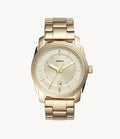 Fossil Machine Gold Dial Gold Steel Strap Watch for Men - FS5264