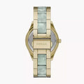 Fossil Stella Multifunction Gold Dial Two Tone Steel Strap Watch for Women - ES4757