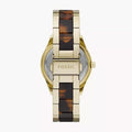Fossil Stella Multifunction Gold Dial Two Tone Steel Strap Watch for Women - ES4756