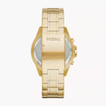 Fossil Garrett Chronograph Gold Dial Gold Steel Strap Watch for Men - FS5772