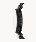 Fossil Carlie Black Dial Black Steel Strap Watch for Women - ES4488