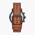 Fossil Goodwin Luggage Chronograph Black Dial Brown Leather Strap Watch for Men - FS5501