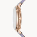 Fossil Jacqueline Purple Dial Purple Leather Strap Watch for Women - ES4814