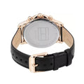 Tommy Hilfiger Claudia White Dial Black Leather Strap Watch for Women - 1781817