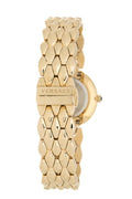 Versace V Flare Diamonds Silver Dial Gold Steel Strap Watch for Women - VEBN00918