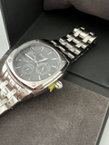 Bulova Classic Collection Multifunction Grey Dial Silver Steel Strap Watch for Men - 96C148