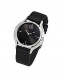 Calvin Klein Skirt Black Dial Black Leather Strap Watch for Women  - K2U231C1