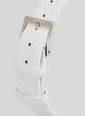 Calvin Klein Rise White Grey Dial White Leather Strap Watch for Women - K7A231L6