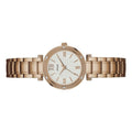 Guess Park Ave White Dial Rose Gold Steel Strap Watch for Women - W0767L3