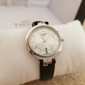Tissot T Lady Flamingo Mother of Pearl Dial Black Leather Strap Watch for Women - T094.210.16.111.00