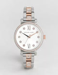 Michael Kors Sophie Chronograph Silver Dial Two Tone Steel Strap Watch For Women - MK3880