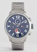 Tommy Hilfiger Jackson Chronograph Blue Dial Silver Steel Strap Watch for Men - 1791242