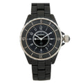 Chanel J12 Quartz Ceramic Black Dial Black Steel Strap Watch for Women - J12 H0682
