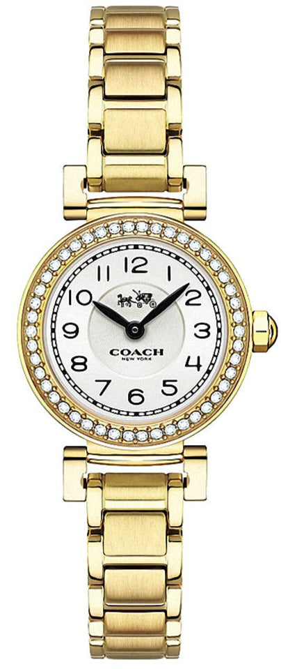 Coach Madison White Dial Gold Steel Strap Watch for Women - 14502403
