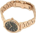 Marc Jacobs Roxy Black Dial Rose Gold Steel Strap Watch for Women - MJ3569