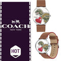 Coach Perry White Dial Brown Leather Strap Watch for Women - 14503514