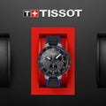 Tissot T Race Cycling Black Dial Two Tone Rubber Strap Watch For Men - T111.417.37.441.06
