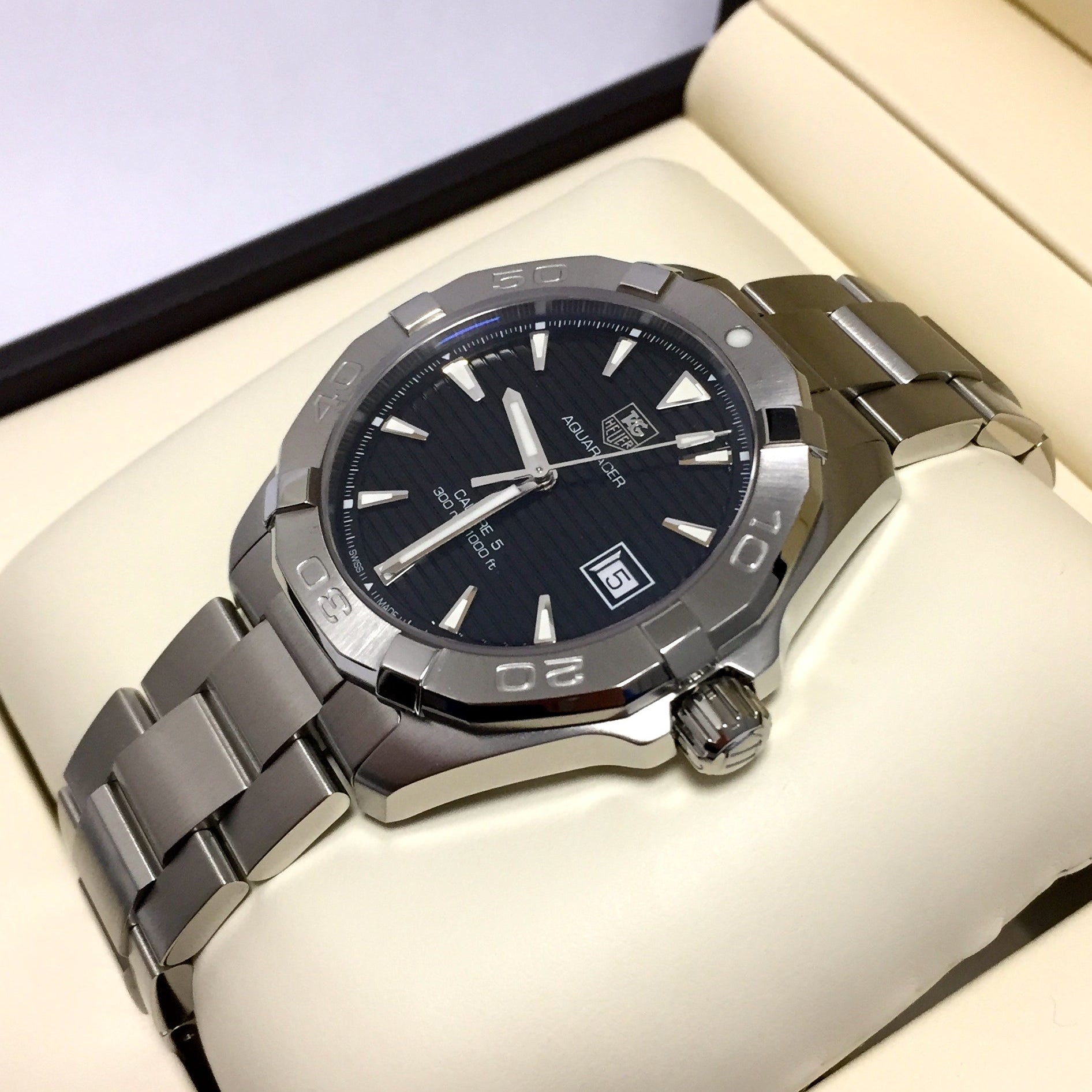 Tag Heuer Aquaracer Black Dial Watch for Men - WAY2110.BA0928