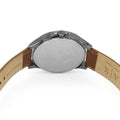 Armani Exchange Hampton Chronograph Grey Dial Brown Leather Strap Watch For Men - AX2414