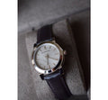 Burberry The City White Dial Black Leather Strap Watch for Women - BU9206