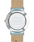 Coach Perry Mother of Pearl White Dial Blue Leather Strap Watch for Women - 14503271