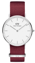 Daniel Wellington Classic Roselyn White Dial Red NATO Strap Watch For Women - DW00100268
