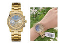Guess Confetti Diamonds Gold Dial Gold Steel Strap Watch for Women - W0774L2