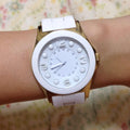 Marc Jacobs Pelly White Dial White Silicone Strap Watch for Women - MBM2526