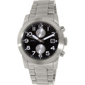 Marc Jacobs Larry Chronograph Black Dial Silver Steel Strap Watch for Men - MBM5050