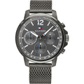 Tommy Hilfiger London Chronograph Grey Dial Grey Mesh Bracelet Watch for Men - 1791530
