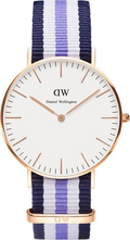Daniel Wellington Classic Trinity White Dial Three Tone Nylon Strap Watch For Women - 0509DW
