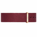 Daniel Wellington Classic Roselyn White Dial Maroon Nylon Strap Watch For Women - DW00100267