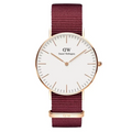 Daniel Wellington Classic Roselyn White Dial Red NATO Strap Watch For Women - DW00100271