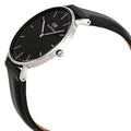 Daniel Wellington Classic Sheffield Black Dial Black Leather Strap Watch For Women - DW00100145