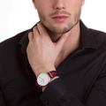 Daniel Wellington Classic Oxford White Dial Two Tone NATO Strap Watch For Men - DW00100001