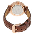 Daniel Wellington Classy St Mawes White Dial Brown Leather Strap Watch For Women - DW00100075