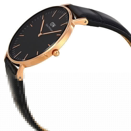 Daniel Wellington Classic Reading Black Dial Black Leather Strap Watch For Women - DW00100141