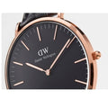 Daniel Wellington Classic Reading Black Dial Black Leather Strap Watch For Women - DW00100141