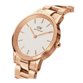 Daniel Wellington Iconic Link White Dial Rose Gold Steel Strap Watch For Women - DW00100209