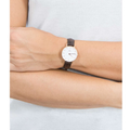 Daniel Wellington Classic Petite Bristol White Dial Brown Leather Strap Watch For Women - DW00100227
