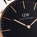 Daniel Wellington Classic Roselyn Black Dial Maroon Nylon Strap Watch For Women - DW00100269