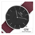 Daniel Wellington Classic Roselyn Black Dial Maroon Nylon Strap Watch For Women - DW00100274