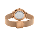 Daniel Wellington Petite Melrose Black Dial Rose Gold Mesh Strap Watch For Women - DW00100303