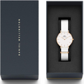 Daniel Wellington Classic Petite Dover White Dial White Nylon Strap Watch For Women - DW00100311