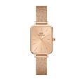 Daniel Wellington Quadro Unitone Rose Gold Dial Rose Gold Mesh Strap Watch For Women - DW00100484