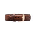 Daniel Wellington Classic Bristol White Dial Brown Leather Strap Watch For Women - DW00100039