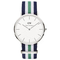 Daniel Wellington Classic Nottingham White Dial Two Tone NATO Strap Watch For Men - 0208DW